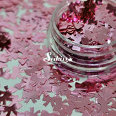 Pink Bows Shape Glitter - Pink Glitter